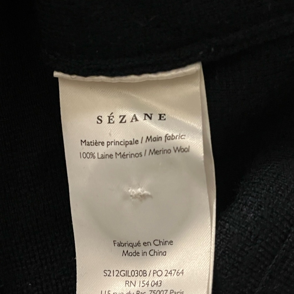 Sezane Betty Cardigan  in Navy Crochet XXS - Picture 7 of 7